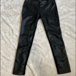 Faux leather ( front ) leggings
